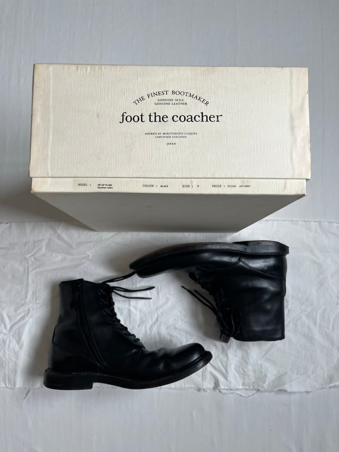 Foot The Coacher Zip Up Plain Boots 상품이미지1