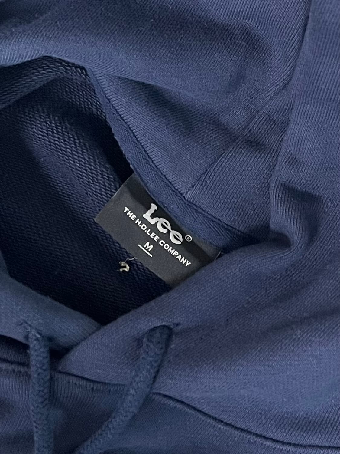 M) 리 Lee 빈티지 코튼 로고 후디 네이비 상품이미지4