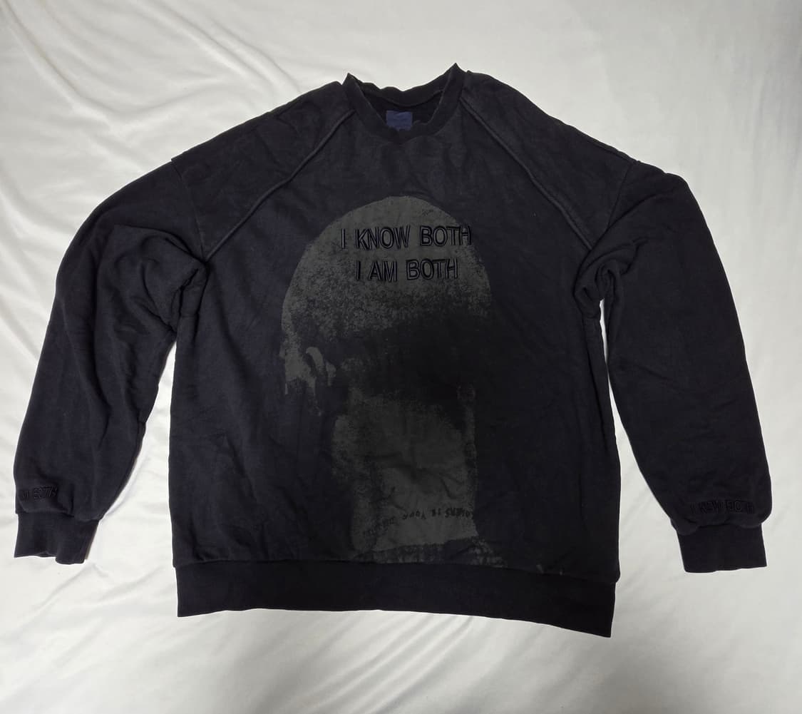 준지 블랙 보스 오버핏 맨투맨 M 가단 70cm 상품이미지1