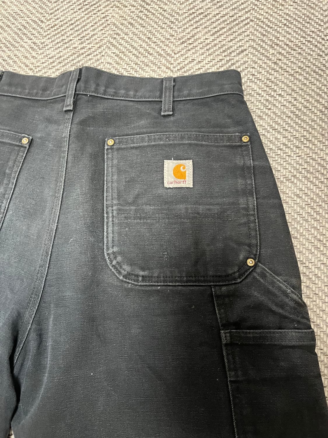 칼하트 더블니 블랙 덩가리핏 34x36 상품이미지4