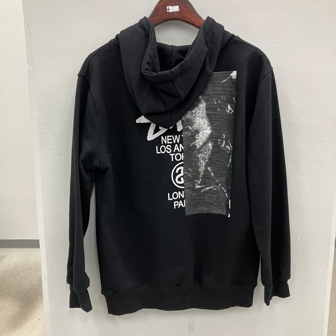 스투시 블랙 후드티 M 상품이미지2