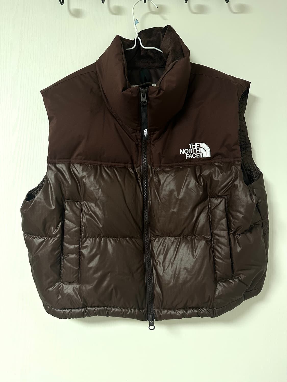 노스페이스 화이트라벨 눕시 다운 베스트 브라운 패딩조끼 상품이미지2