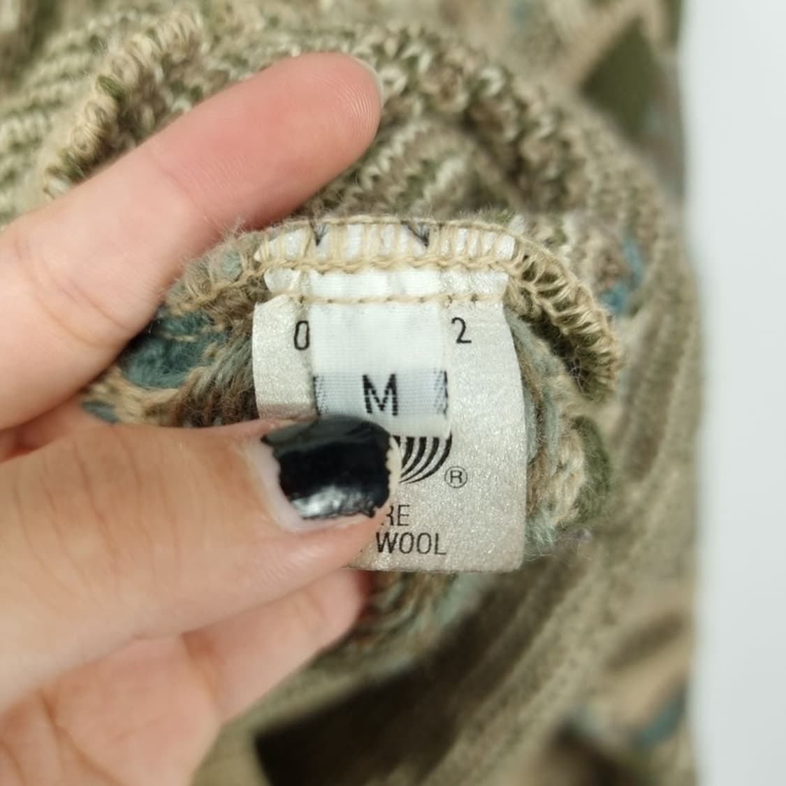 [일본빈티지] 에스닉 패턴 쿠지맛 오버핏 브이넥 니트 가디건 M15963 상품이미지7