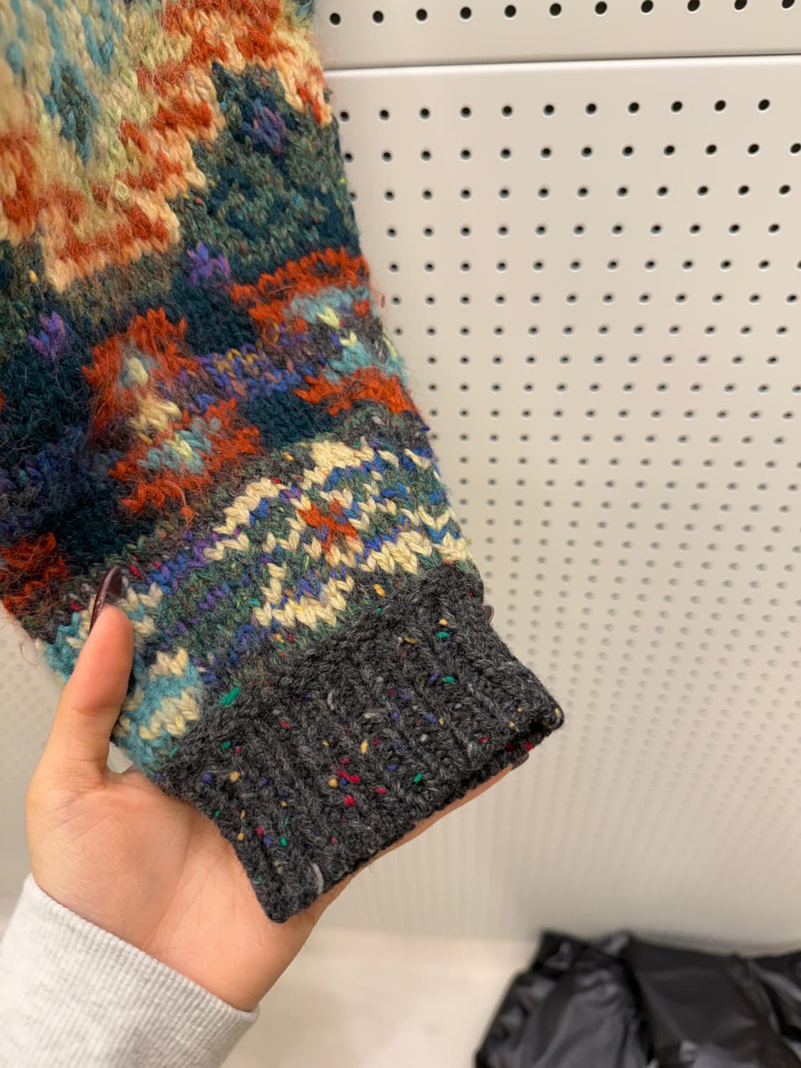 케빈 빈티지 패턴 핸드 니트 가디건 U1342 상품이미지4