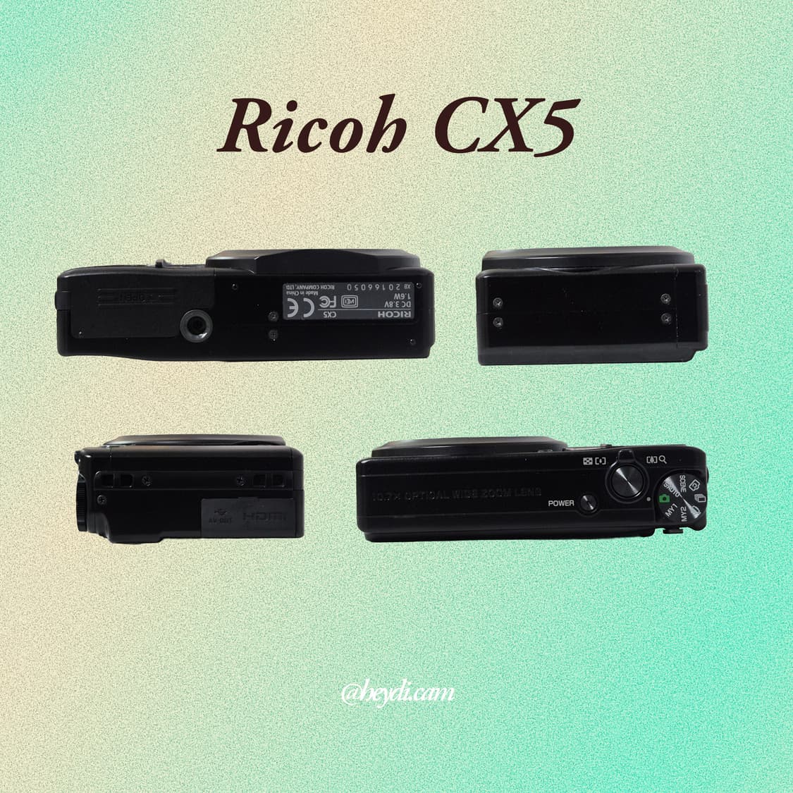 (장원영!) 리코 cx5(ricoh CX5) 블랙 상품이미지3