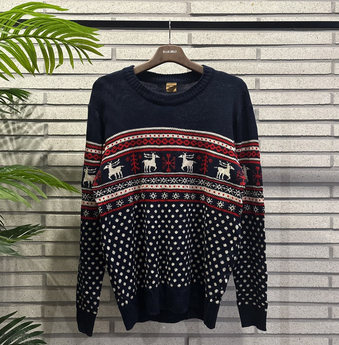 USA VINTAGE 페어아일 레인디어 패턴니트 스웨터 도트포인트 디테일 상품이미지2