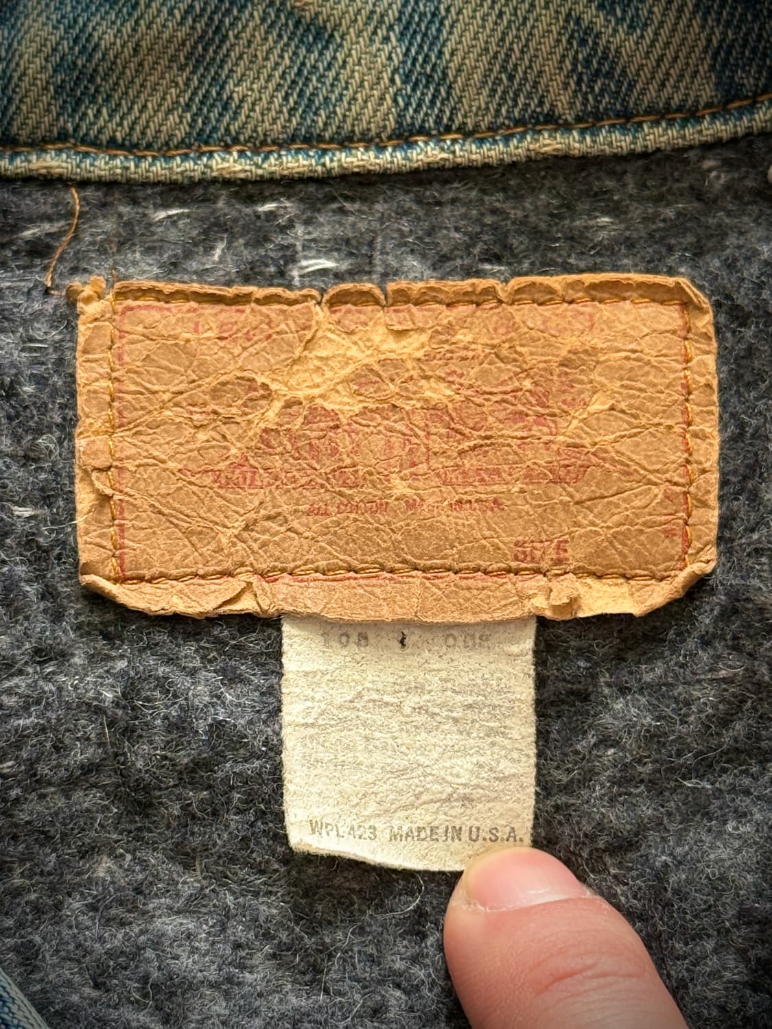 70s USA 리바이스 70505-0317 블랭킷 라이닝 데님자켓 상품이미지10