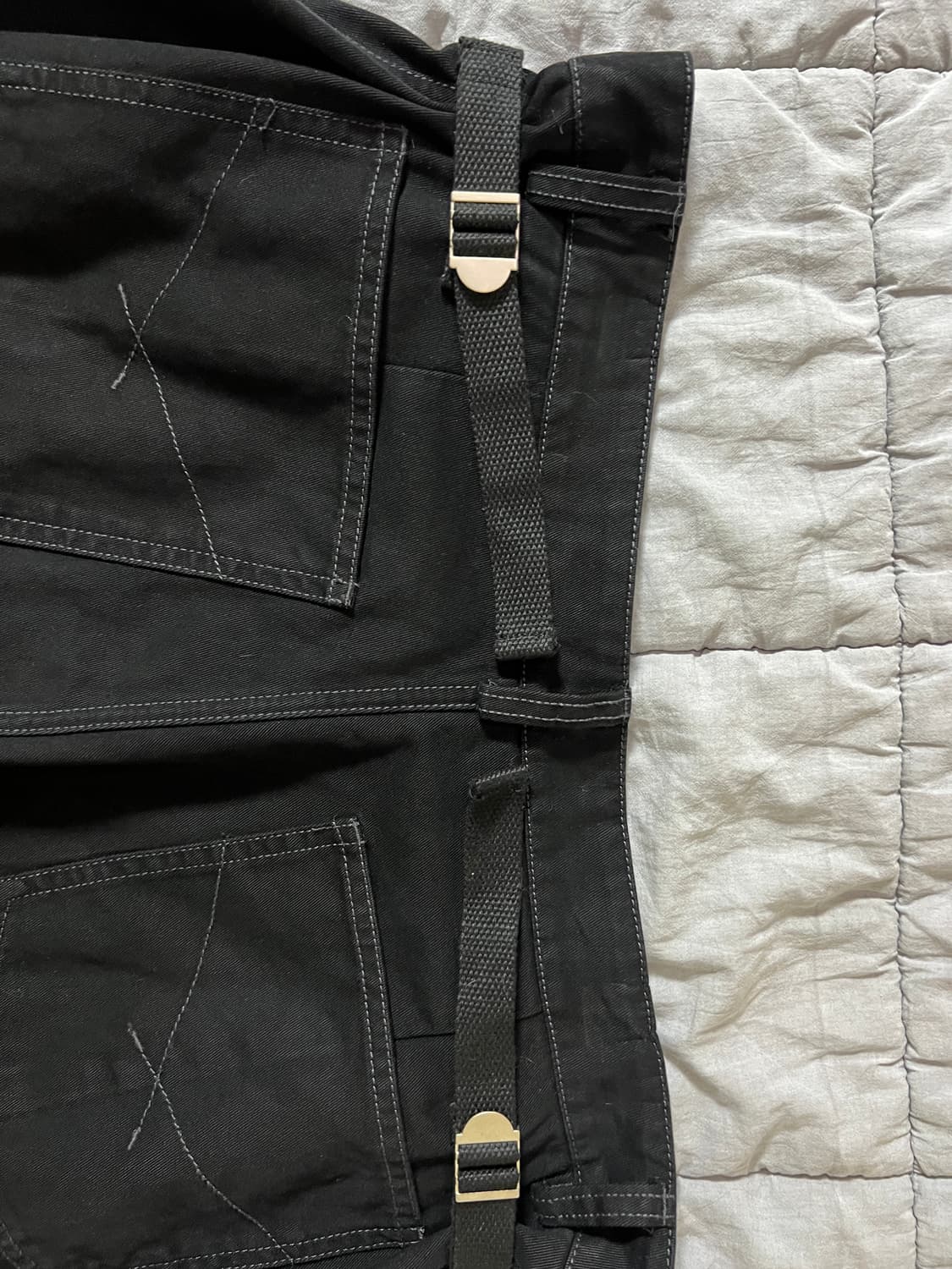 인템포무드 뉴하운 커브드팬츠 블랙 xl 상품이미지3