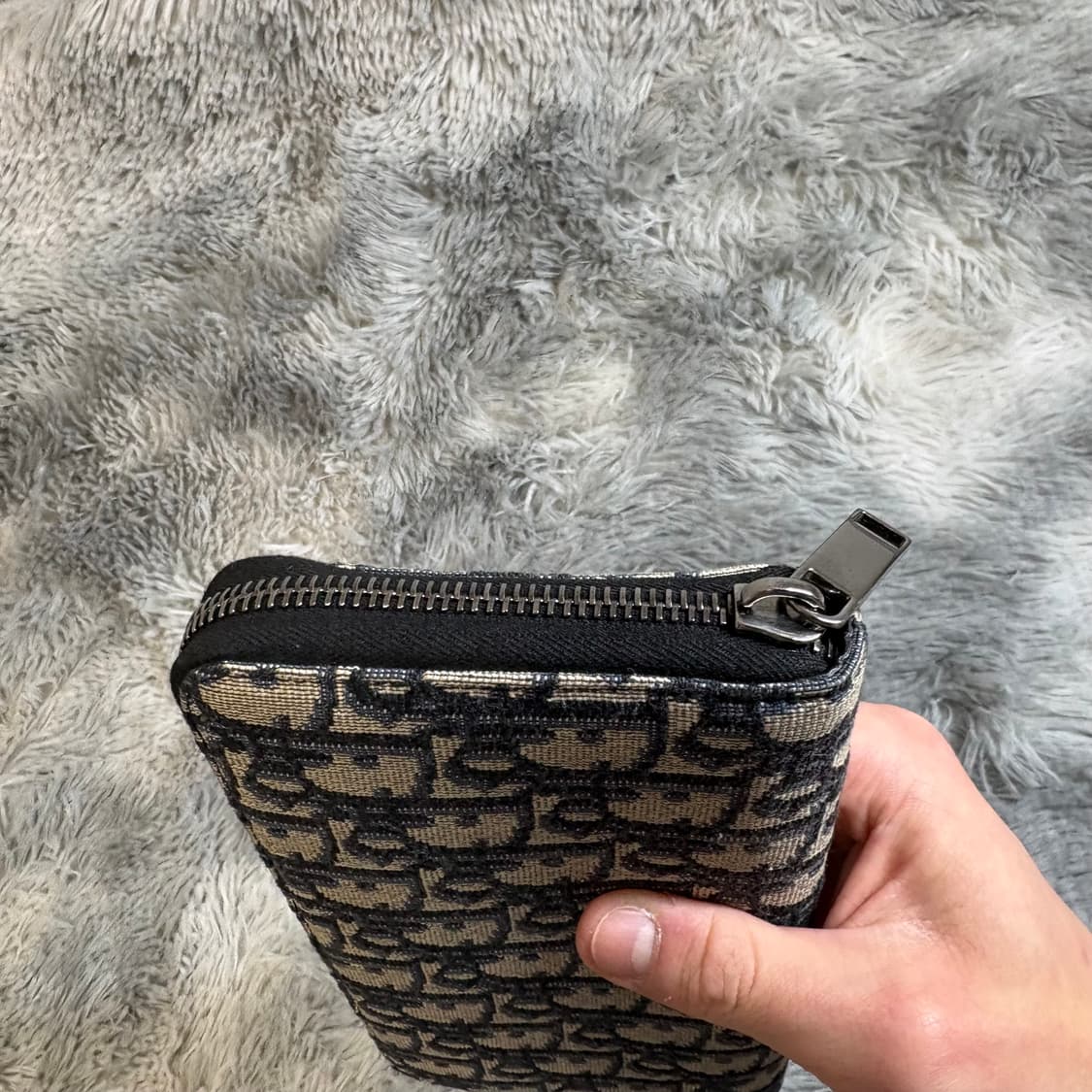 디올 오블리크 지퍼돌이 장지갑 베이지 상품이미지3