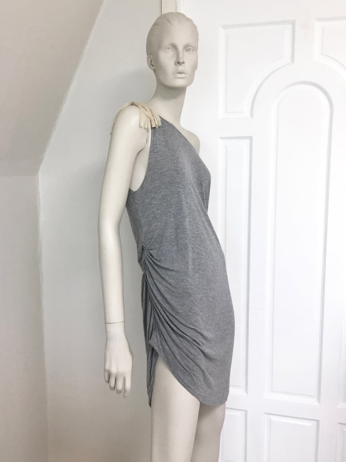 Gray Asymmetric Tassle Dress  상품이미지2