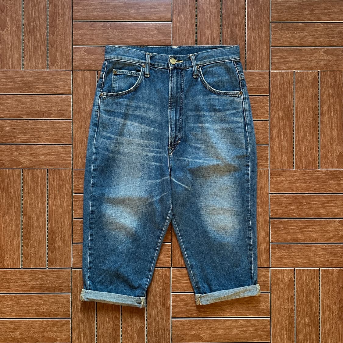 Lee baggy half denim pants 상품이미지3