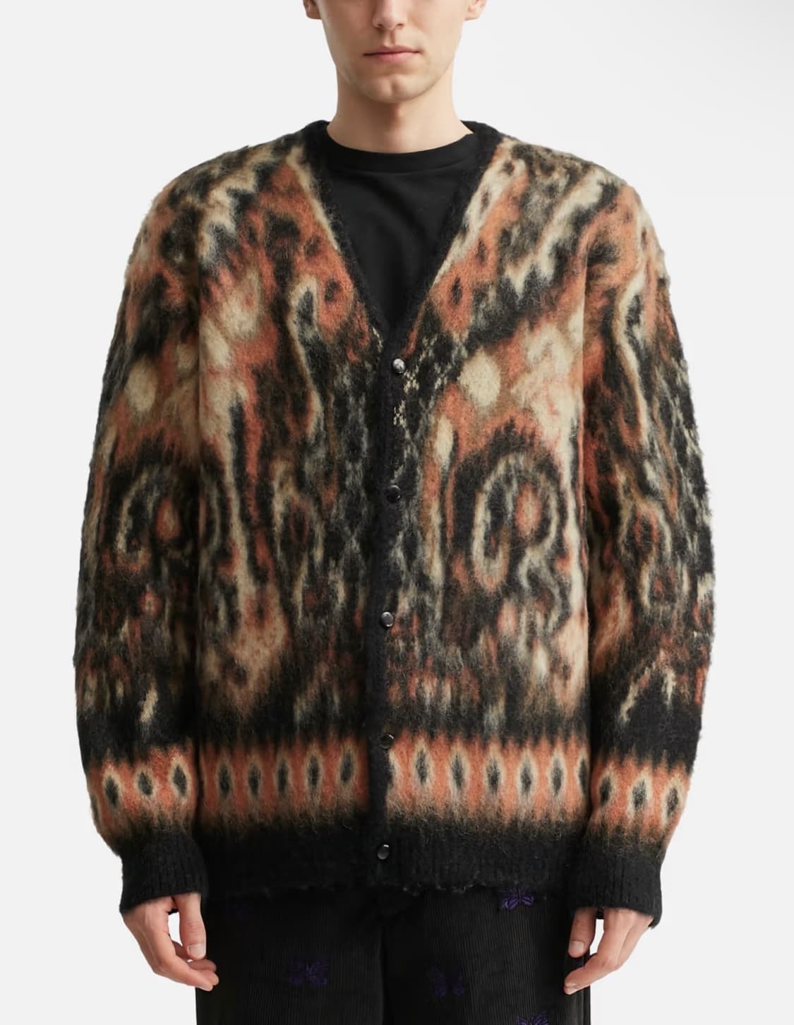 M] 니들스 모헤어 가디건 페이즐리 블랙 상품이미지2