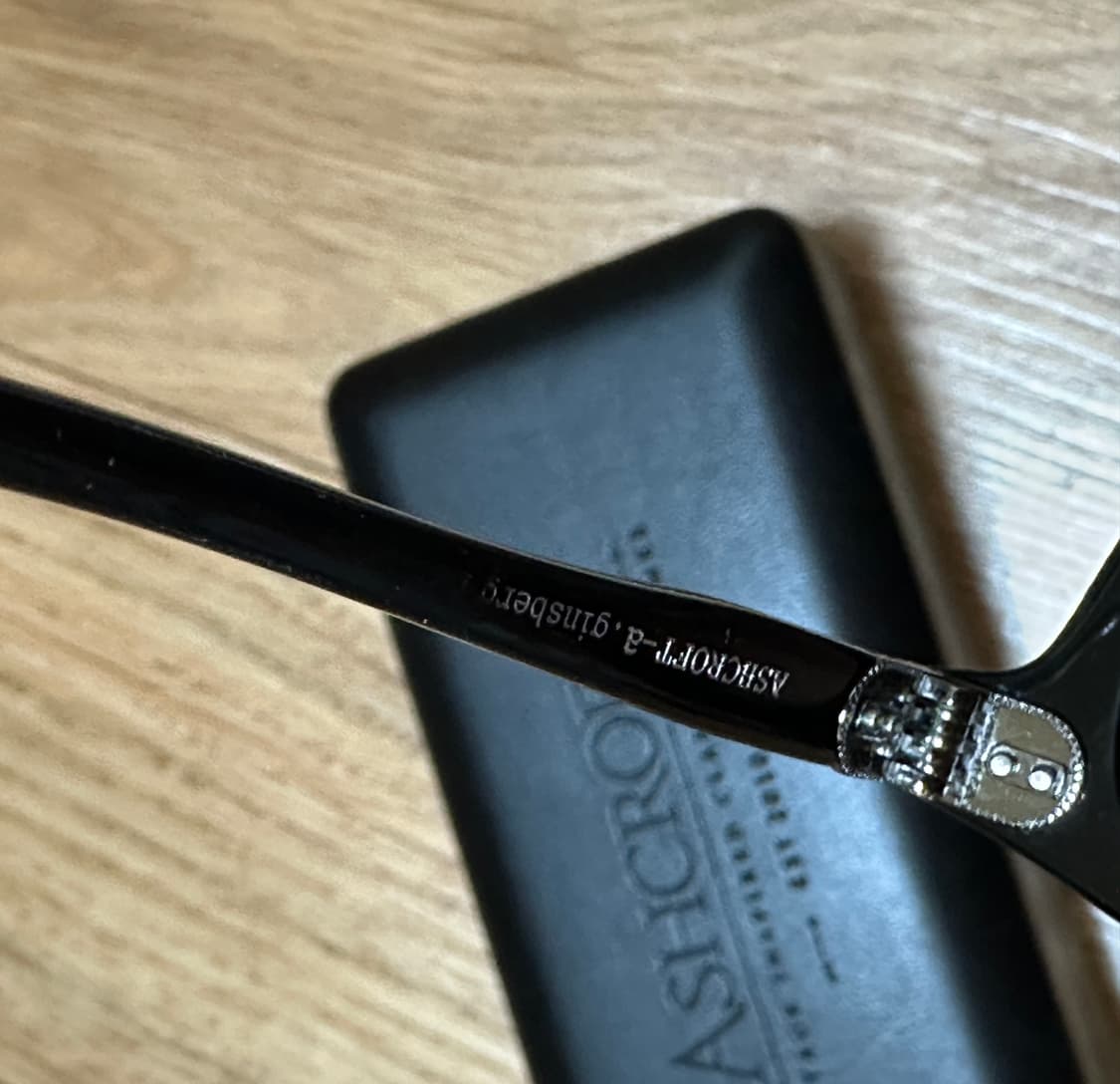 (새상품) 애쉬크로프트 긴즈버그 헤리티지 뿔테 안경 블랙 47사이즈 상품이미지4