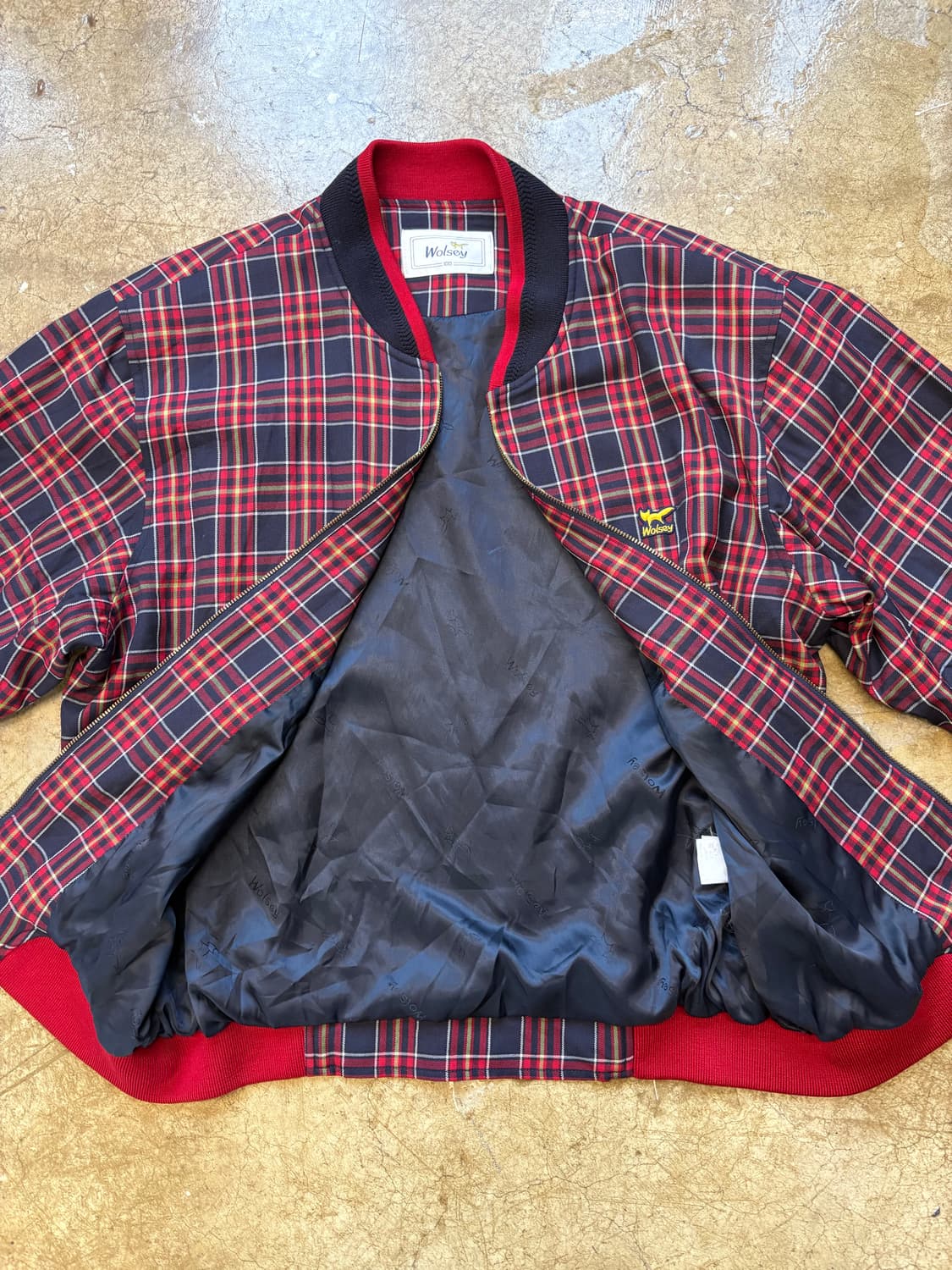 Wolsey 체크 집업 블루종 상품이미지3