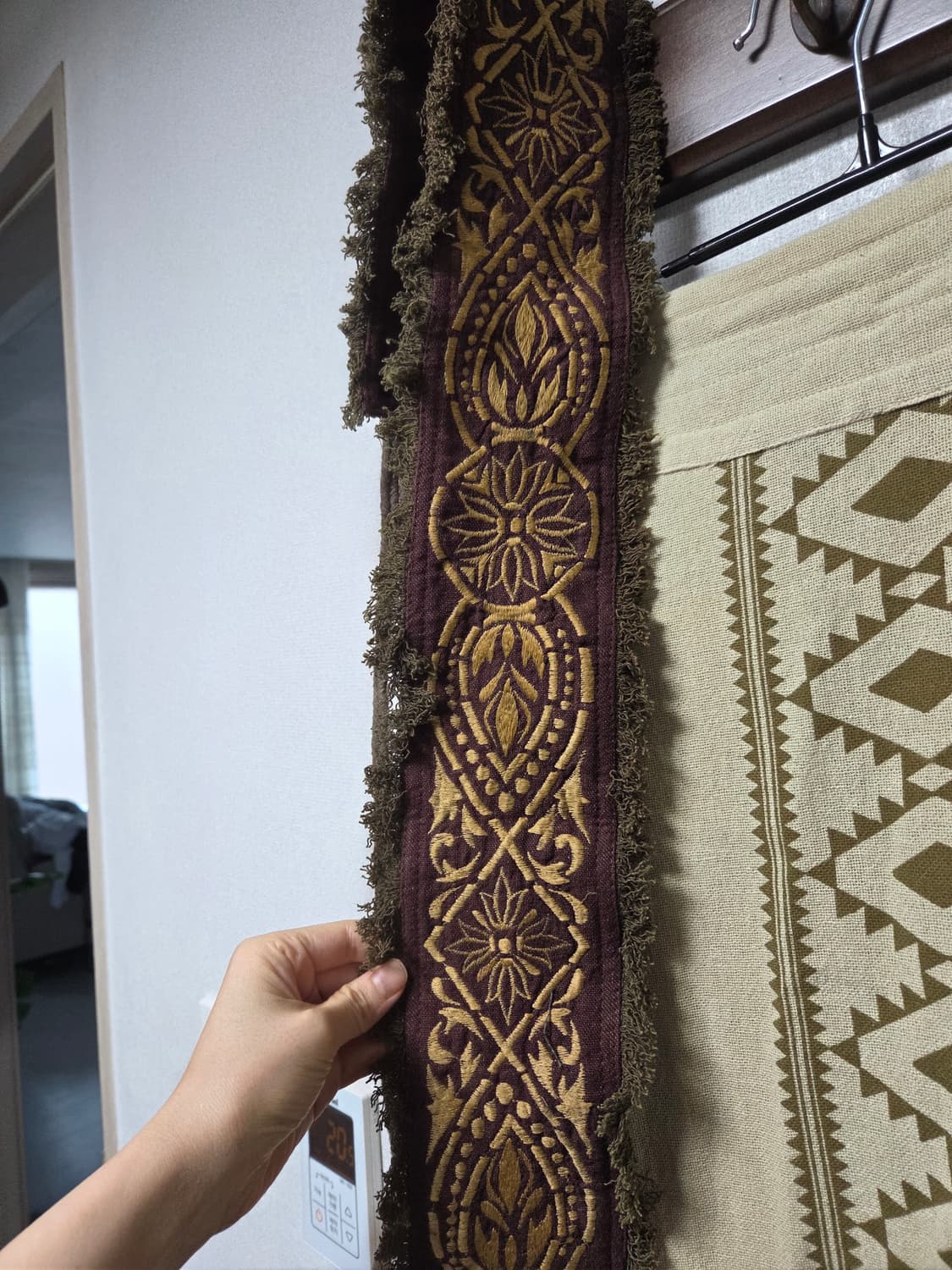 인도네시아 직조 보헤미안 스커트(+손자수 햄프 벨트) 상품이미지3