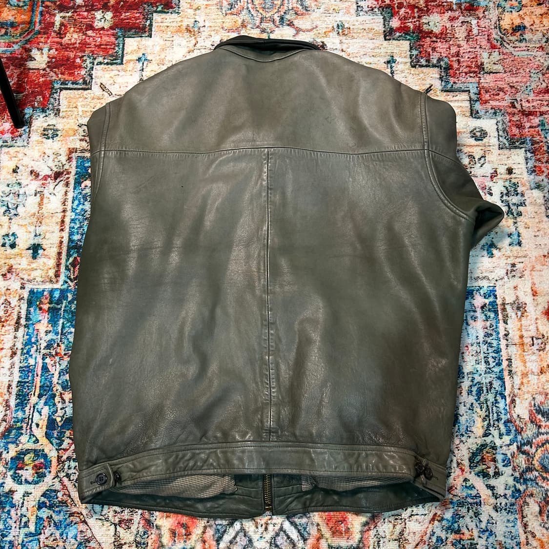 [XL] 90s 폴로 랄프로렌 맥스웰 레더자켓 올리브 그린  상품이미지2