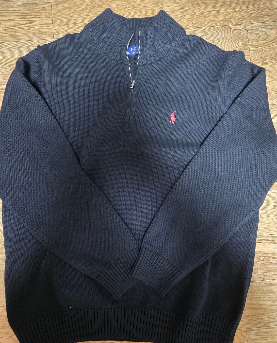 폴로 면 반집업 네이비 XL 상품이미지2