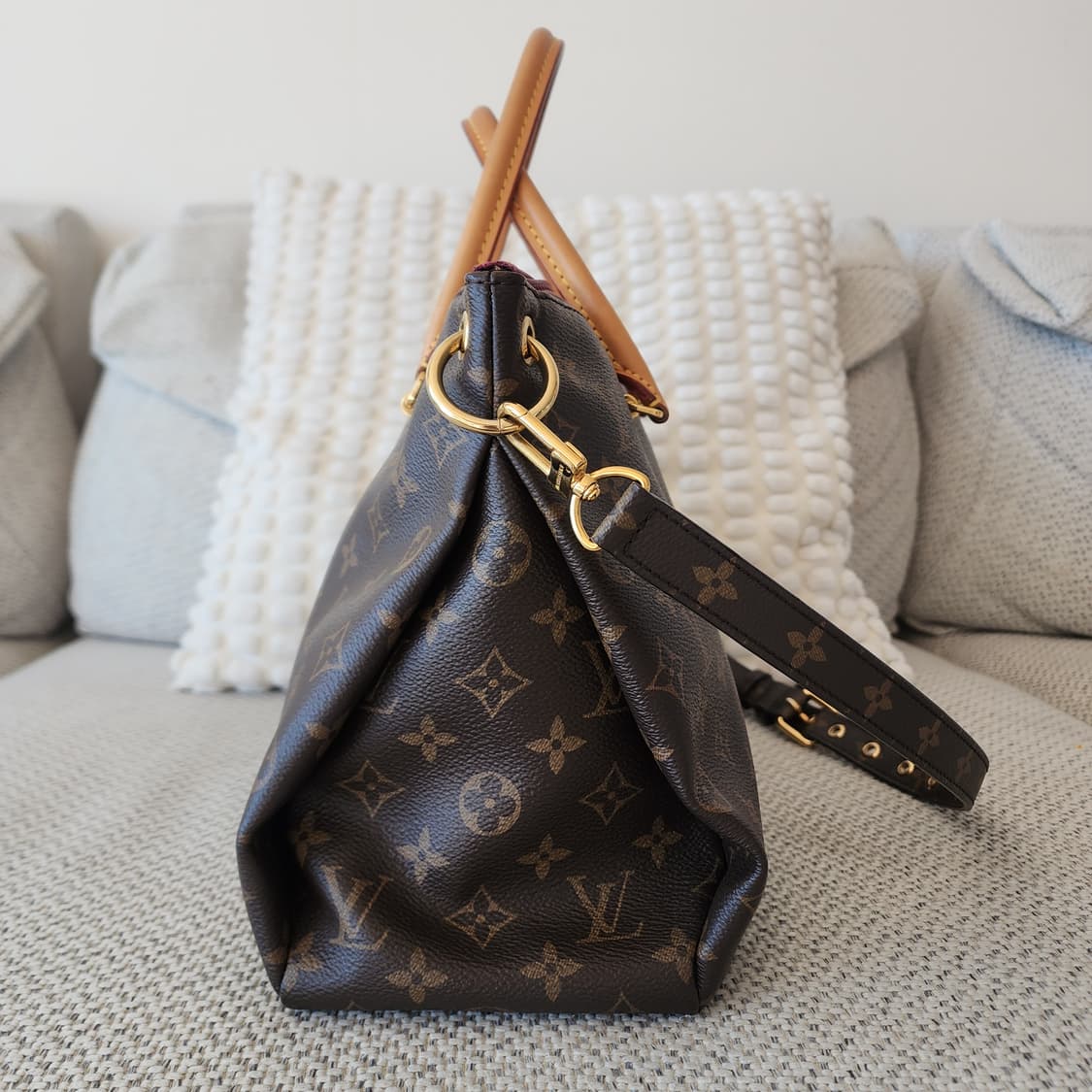 상태최상 루이비통 팔라스 MM 토트 겸 숄더백 모노그램 푸시아 상품이미지5