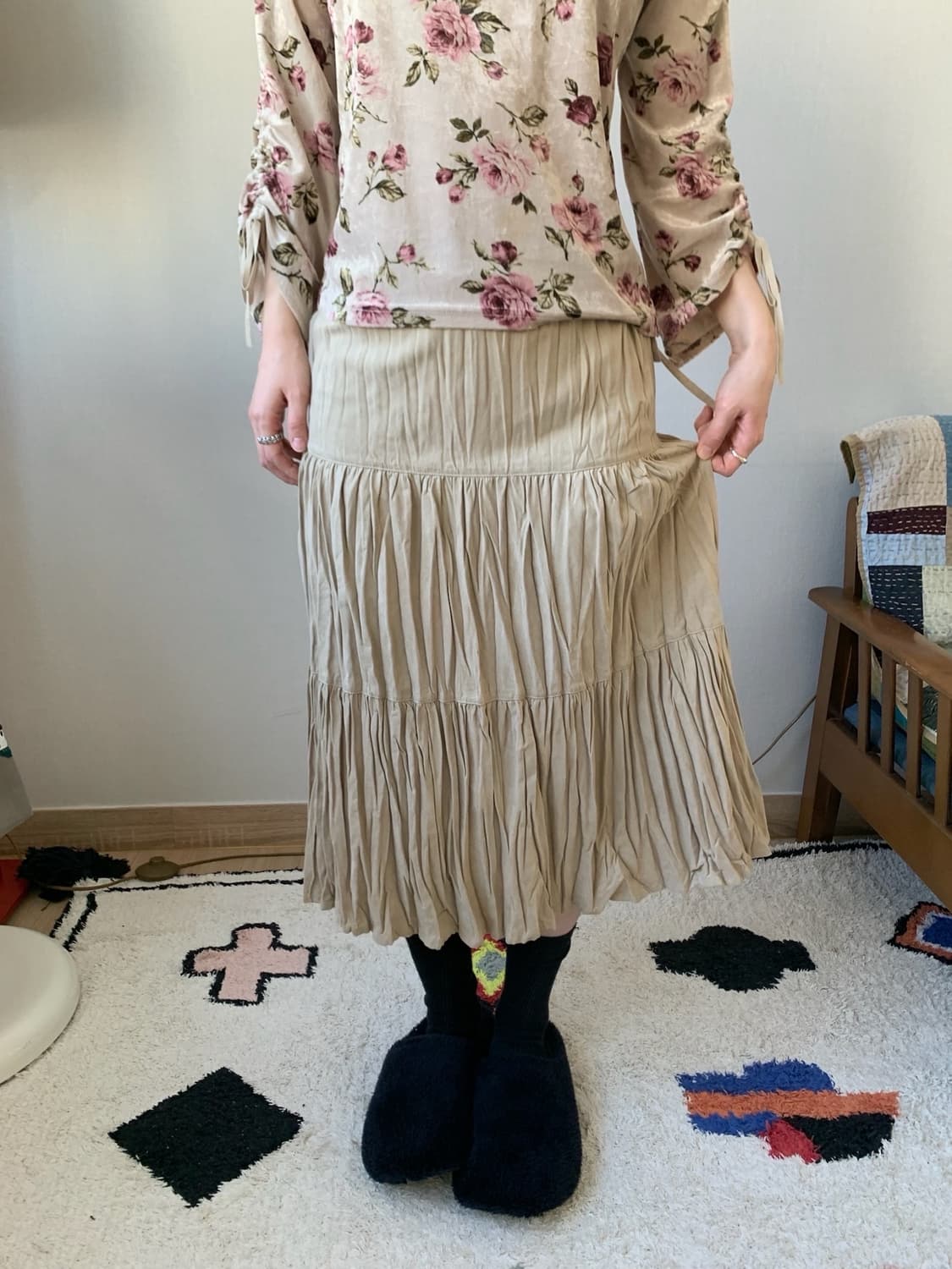 ethnic suede skirt 상품이미지2