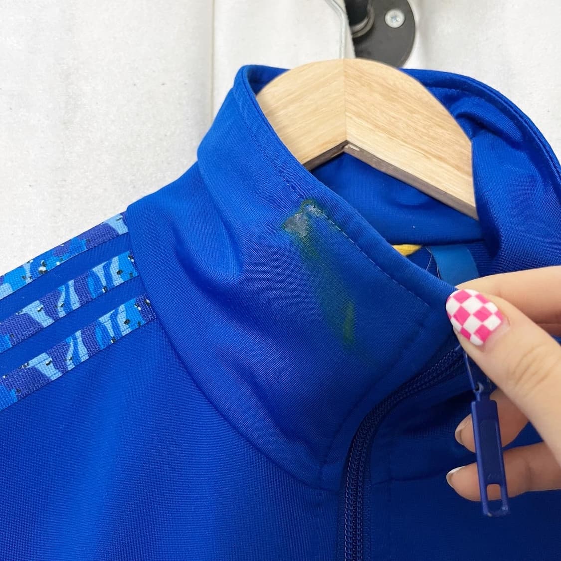 아디다스 블루 패턴 삼선 져지 상품이미지3