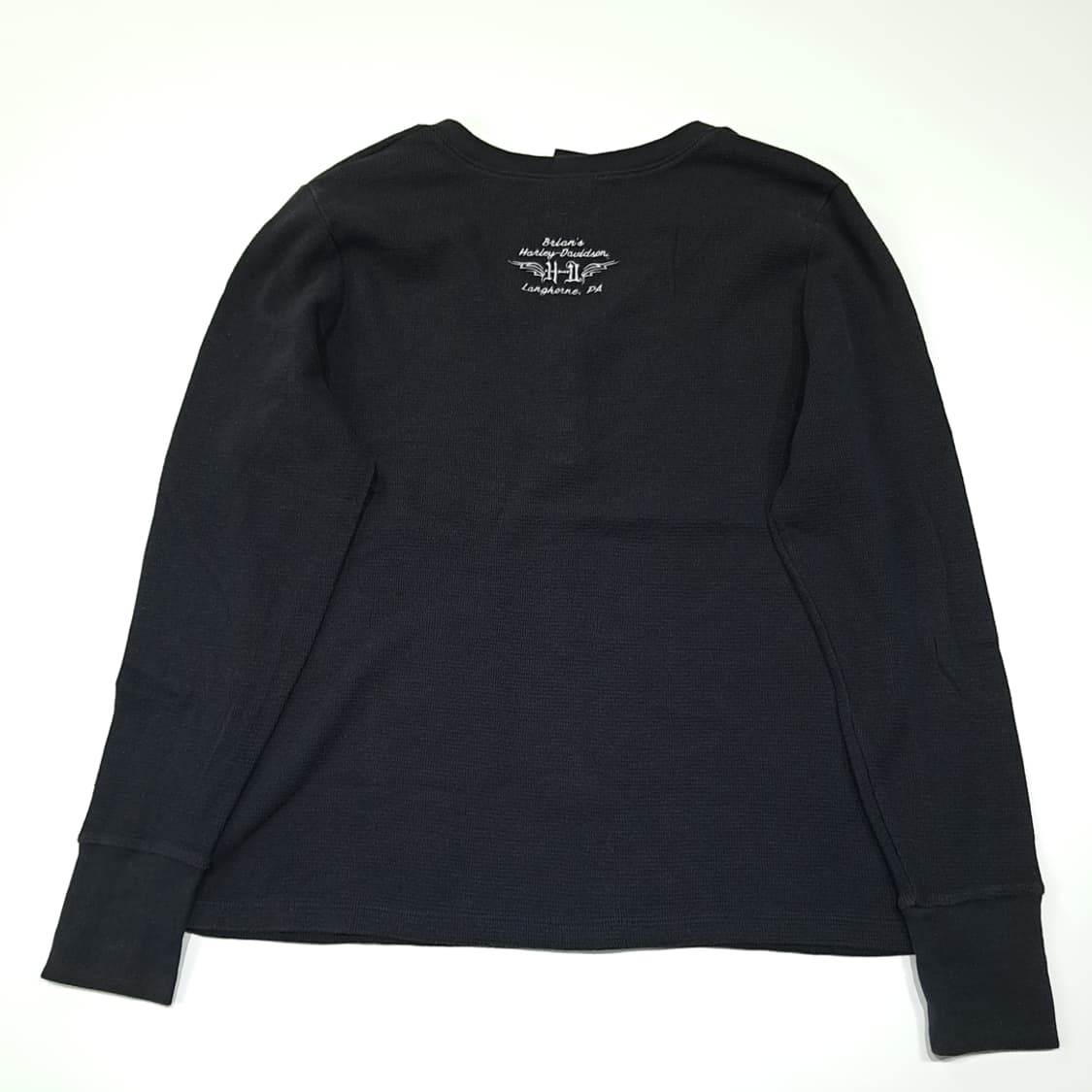 CL758 2XL 할리데이비슨 00s 헨리넥 블랙 니트 티셔츠 상품이미지6