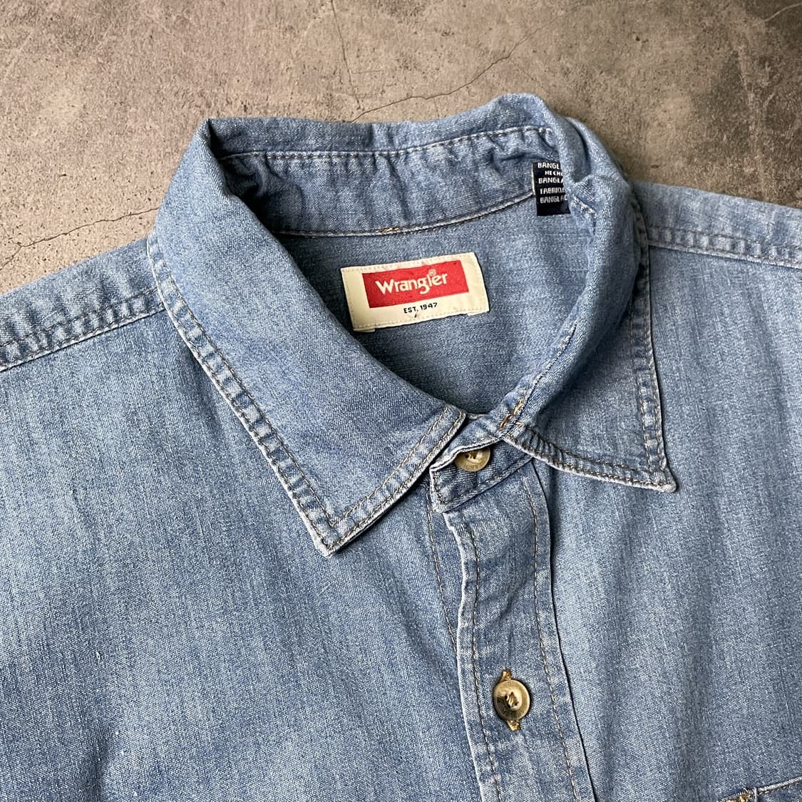 WRANGLER 랭글러 빈티지 데님 코튼셔츠 A00304 상품이미지2