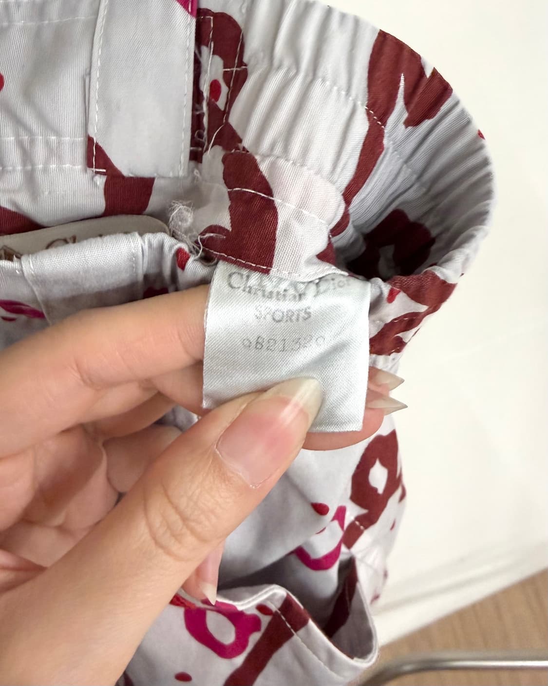 크리스찬 디올 스포츠 화이트레드 보르도 코튼 스커트 상품이미지8