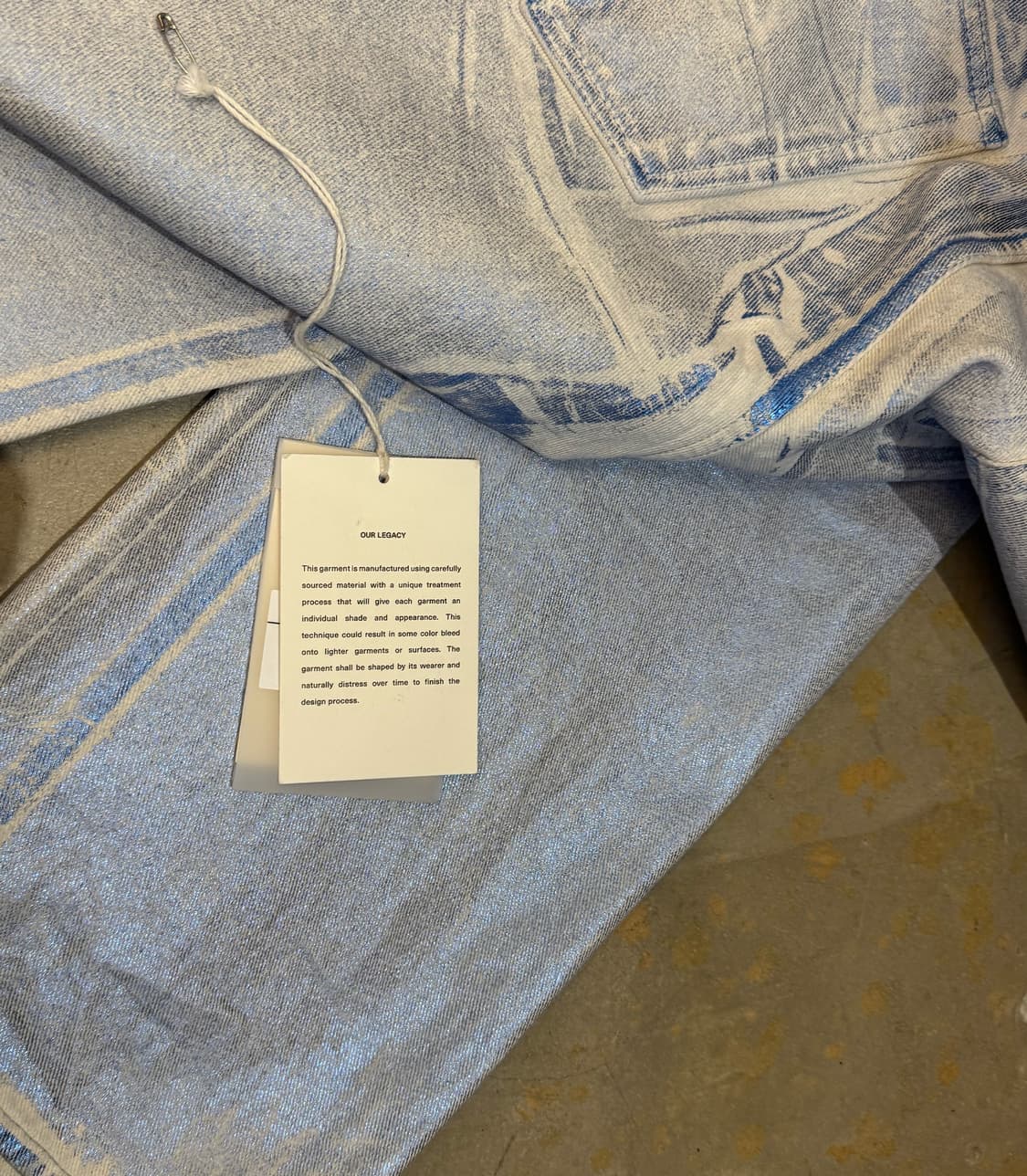 OUR REGACY BLUE FOIL DENIM 상품이미지5