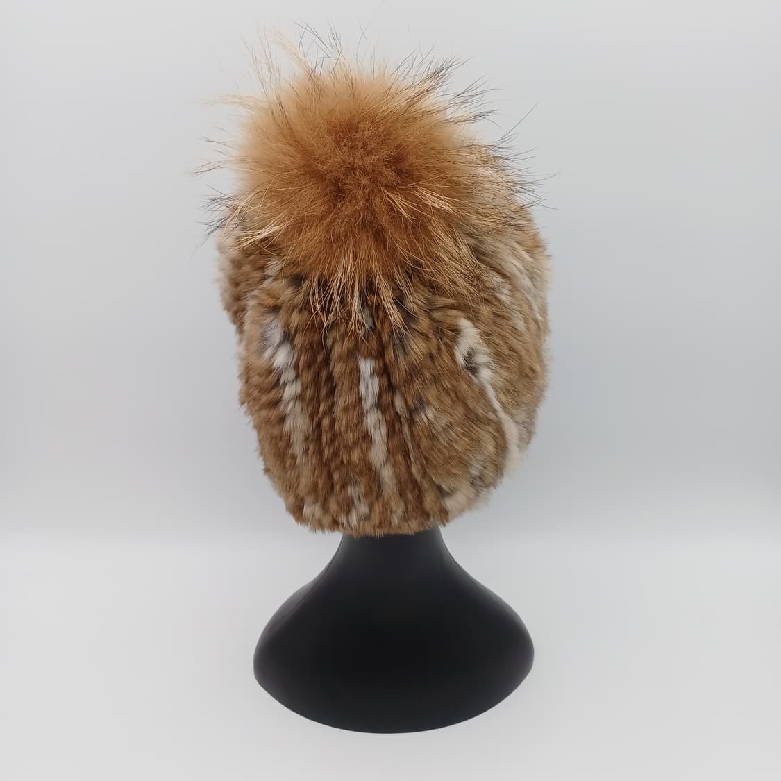 천연모피 너구리 래빗퍼 비니 방울 모자 [JBFS10751-256-03] 상품이미지3