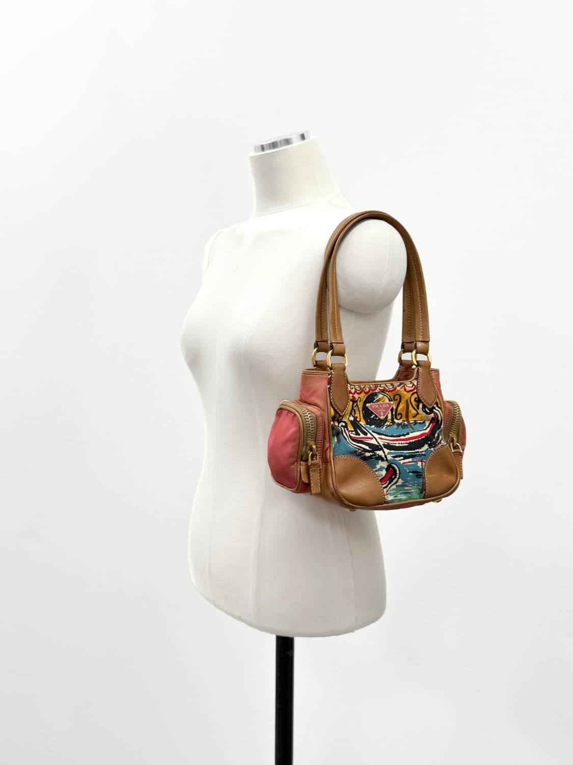 프라다 베네치아 캔버스 & 레더 미니백 상품이미지2