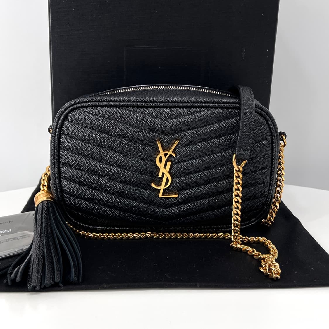 생로랑 루 미니 체인 크로스백 숄더백 블랙 (612579) 상품이미지2
