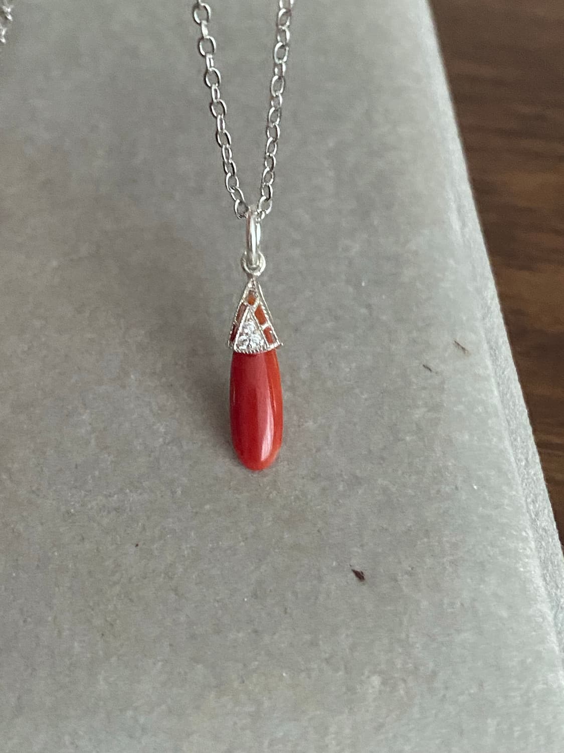 천연 산호 펜던트 실버 목걸이(925) 상품이미지4