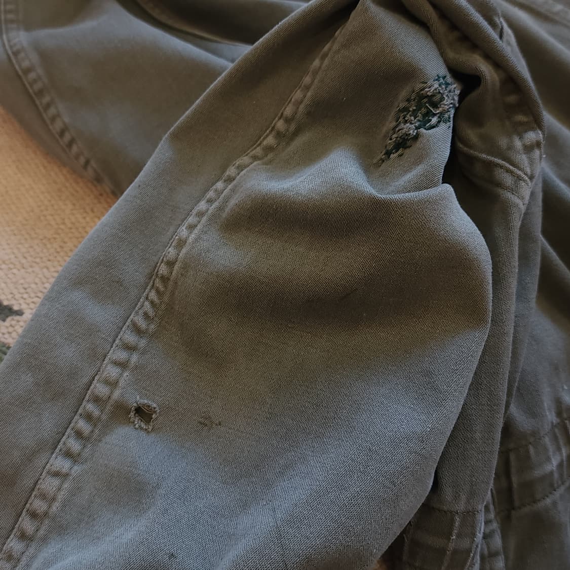 빈티지 프랑스군 m64 밀리터리 모즈파카 올리브 그린 페이딩 92C 상품이미지10