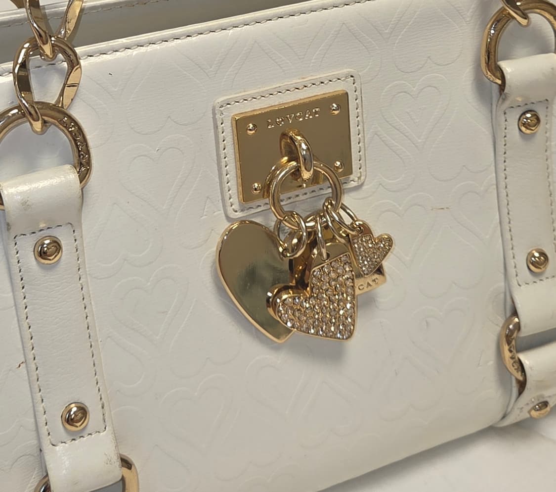 오네갸루 히메 러브캣 화이트 아이보리 하트 백 가방 상품이미지2