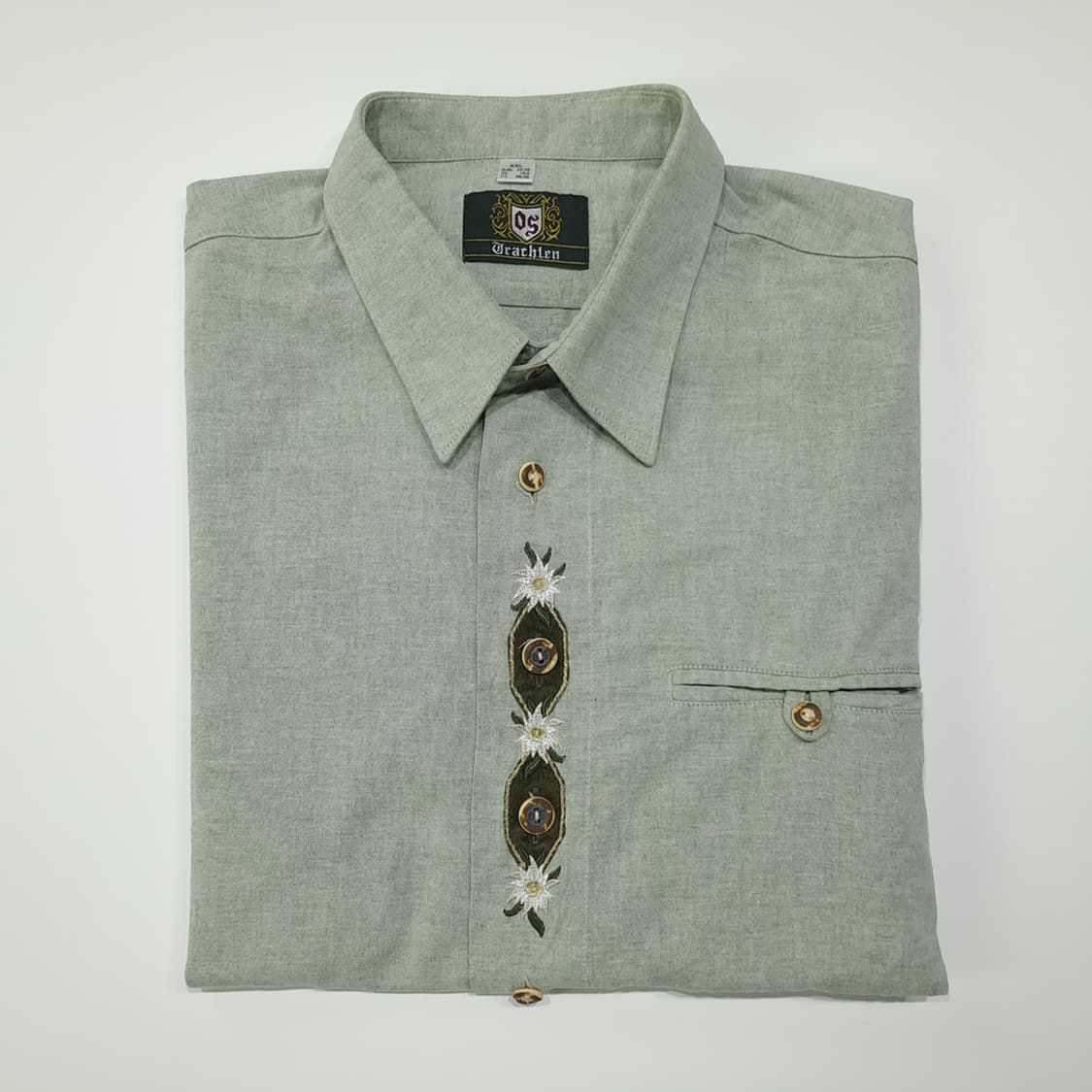 CL742 2XL OS 90s 독일 트라흐텐 바바리안 알펜 셔츠 남방 상품이미지8