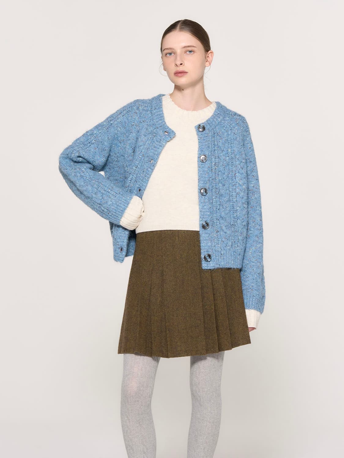 제너럴아이디어) 울 케이블 가디건 상품이미지7