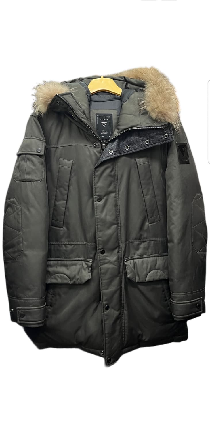 게스 후드 퍼 패딩 점퍼 상품이미지1