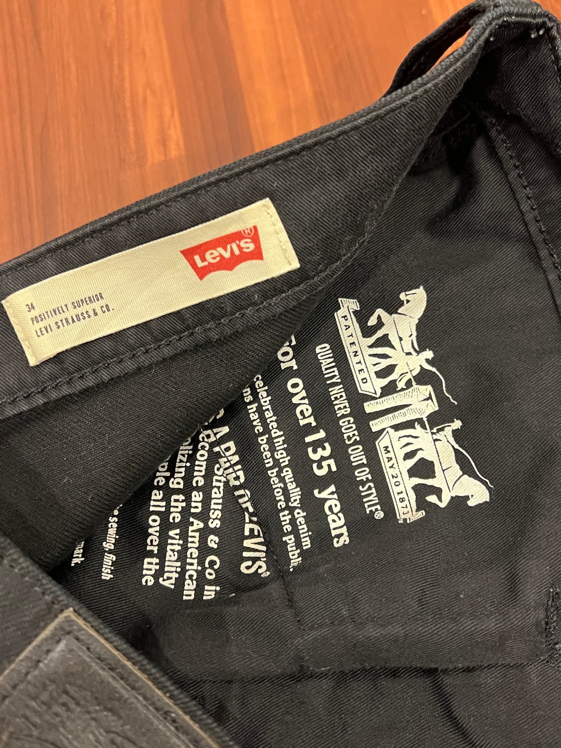 Levis 리바이스 블랙 데님 팬츠 (34inch) 상품이미지8