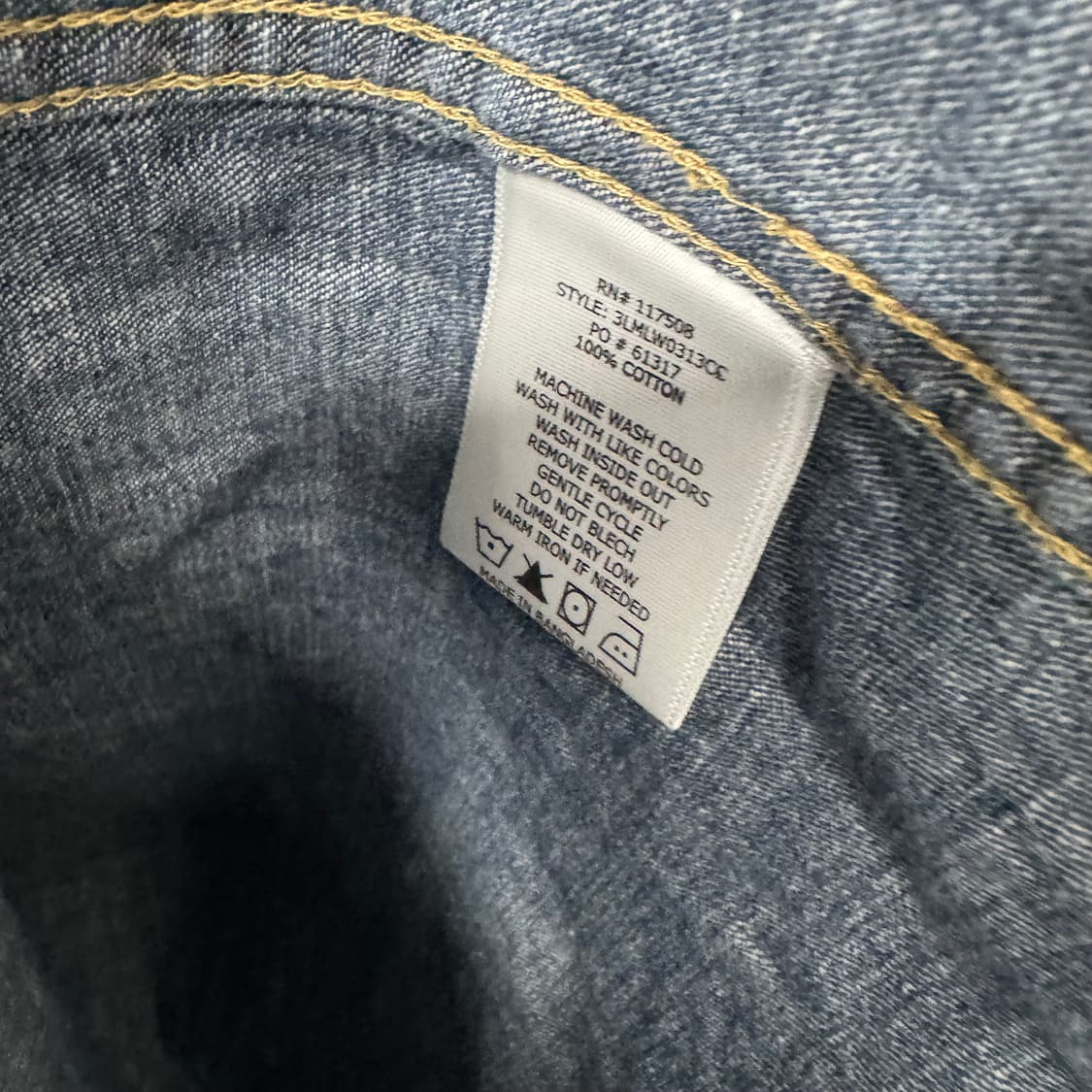 리바이스 데님 중청 셔츠 상품이미지4