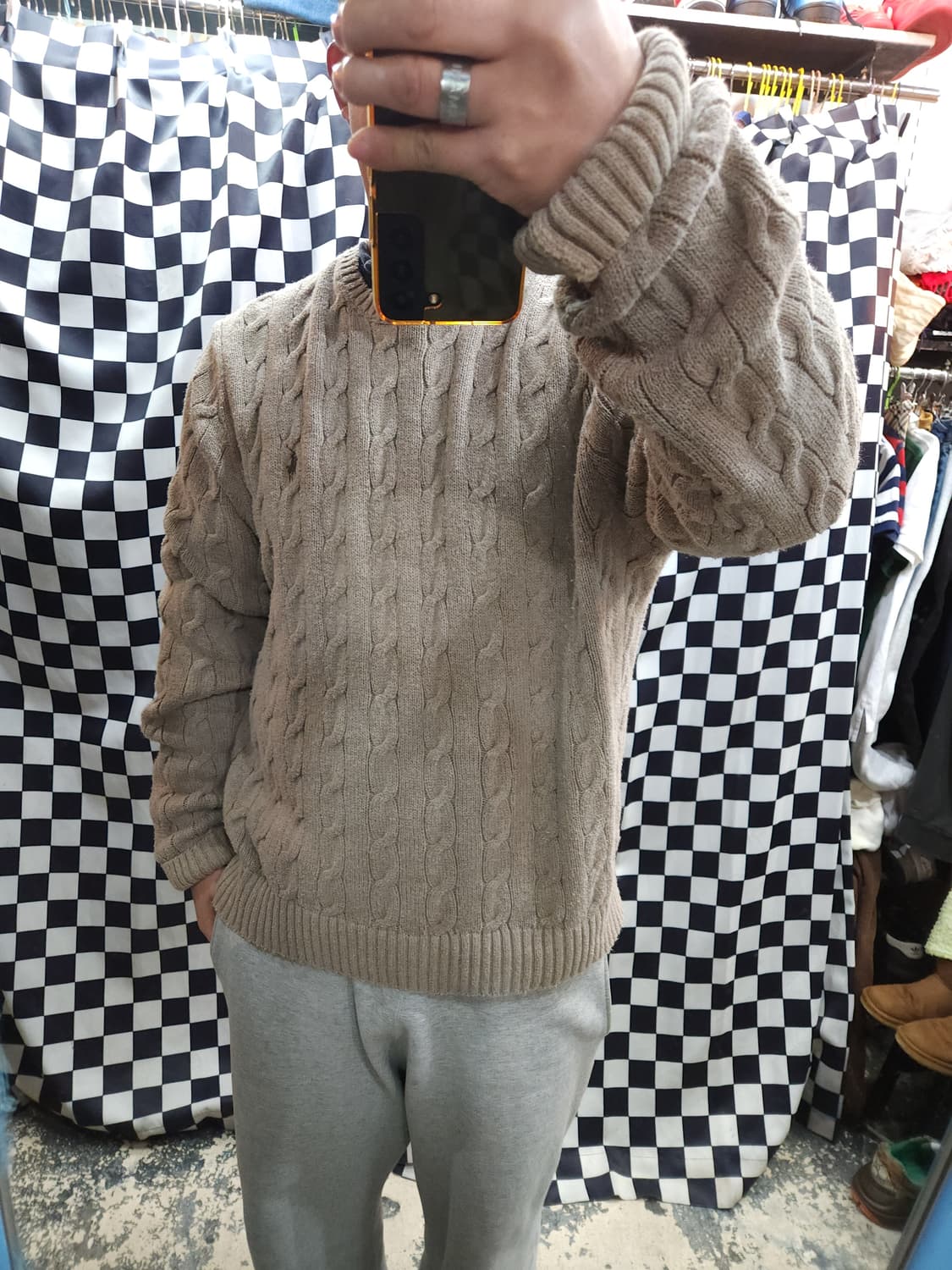 폴로 랄프로렌 베이지 꽈배기 코튼 니트

 상품이미지9