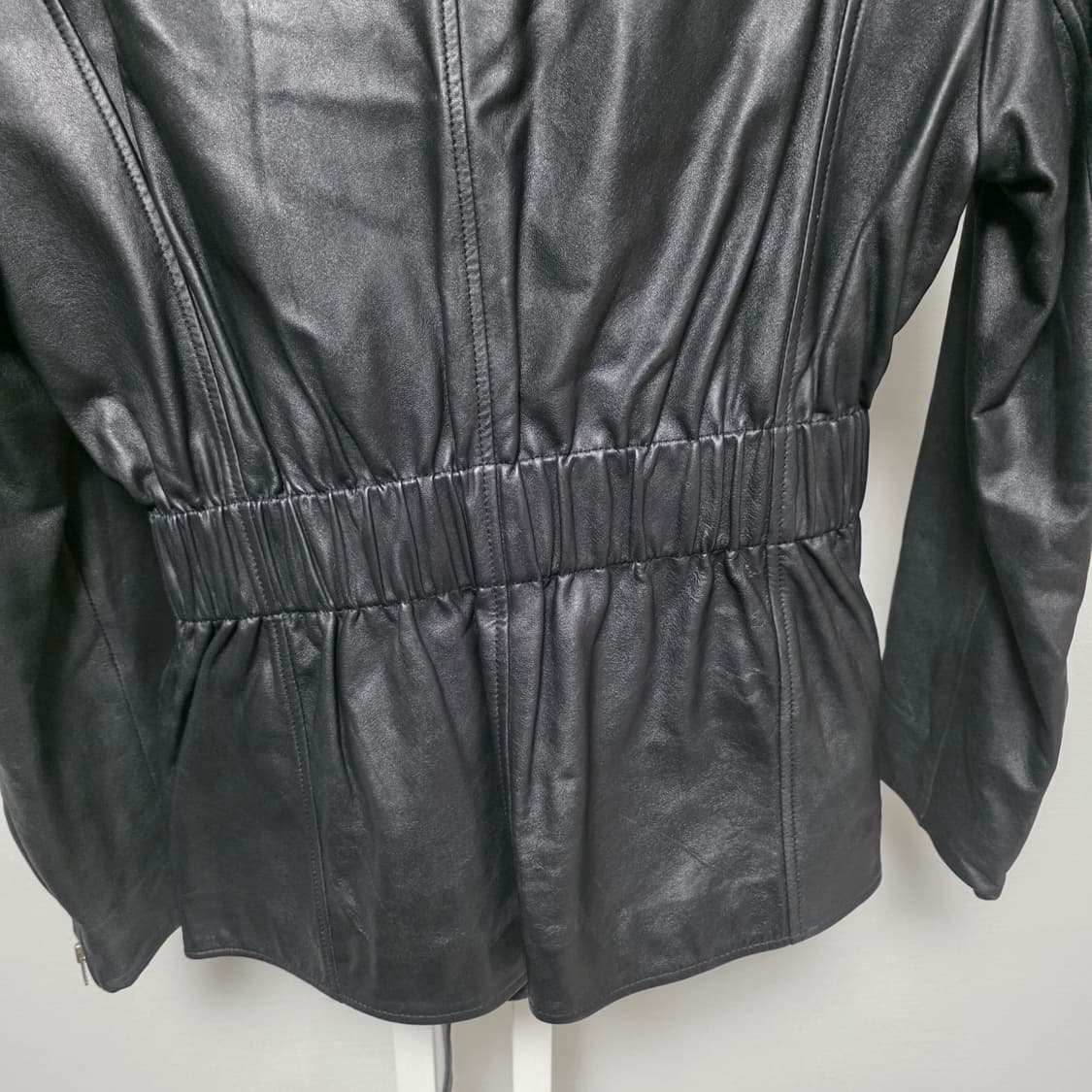 지컷 벨트 라이더 양가죽 자켓 블랙 상품이미지8