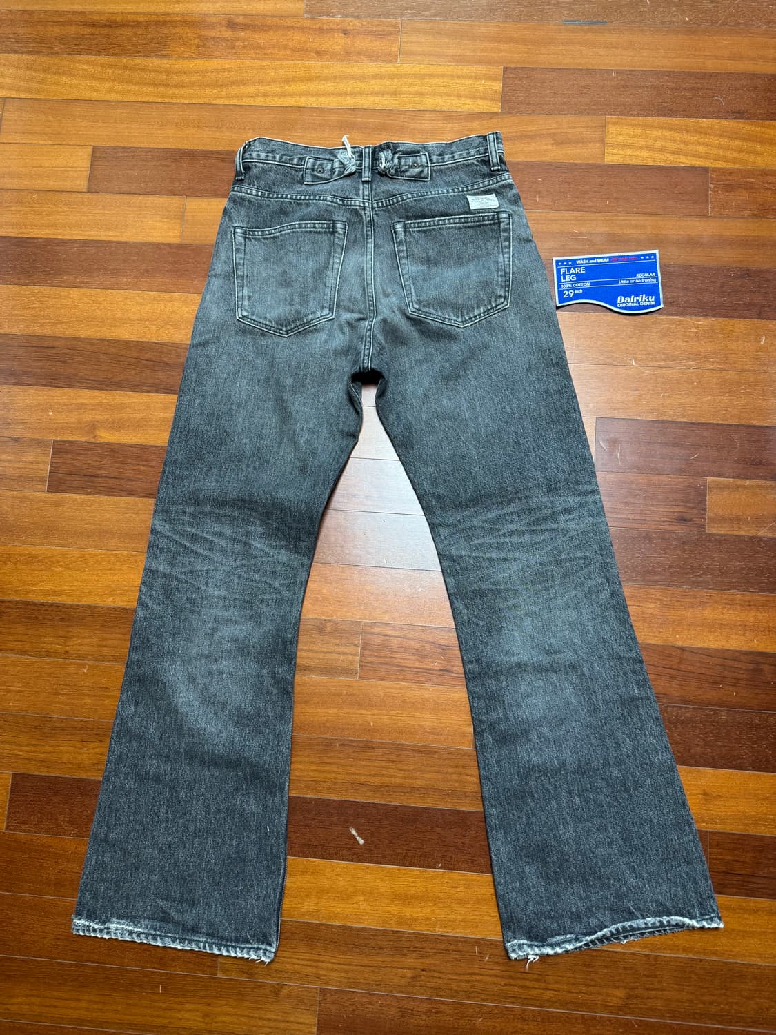 Damage Flare Denim Pants Black판매합니다 상품이미지2