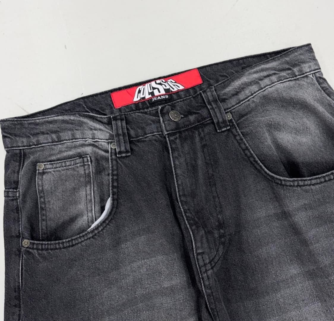 제이디드 런던 워싱 와이드 블랙 데님팬츠 상품이미지4