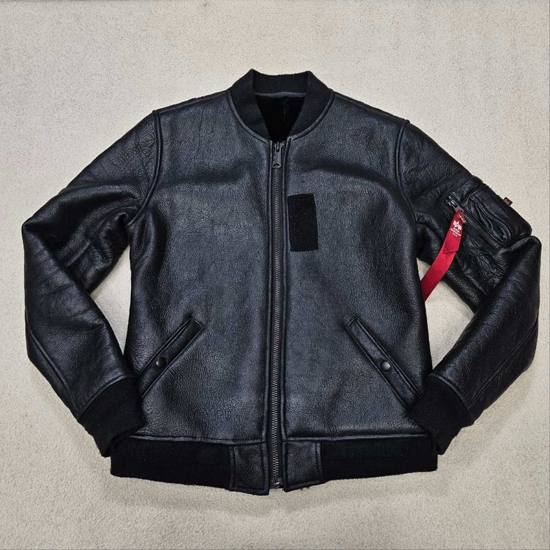 알파인더스트리 염소 가죽 봄버 자켓 XL 상품이미지3