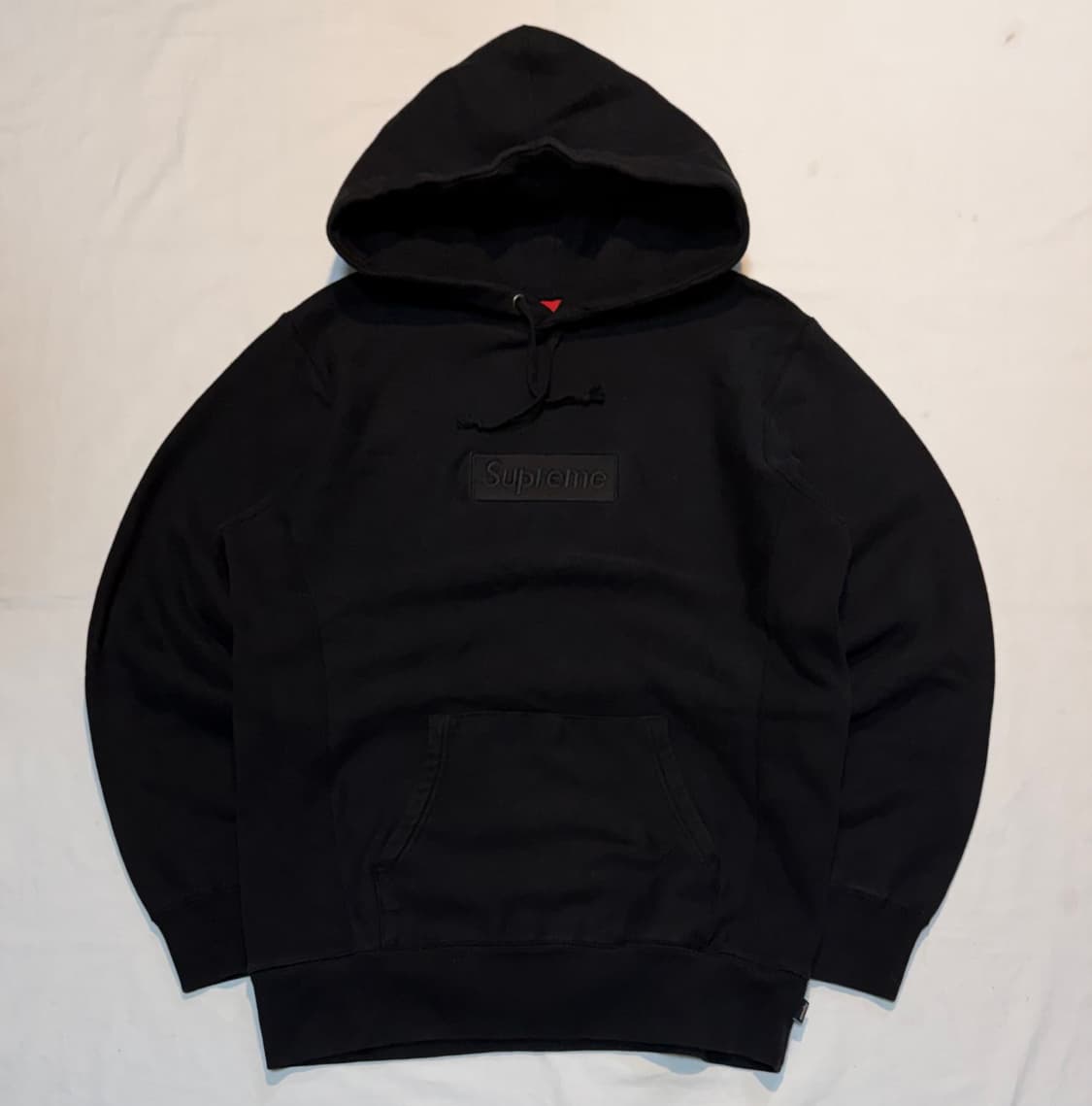 슈프림 14FW 올블랙 박스로고 후드티 블랙 상품이미지1