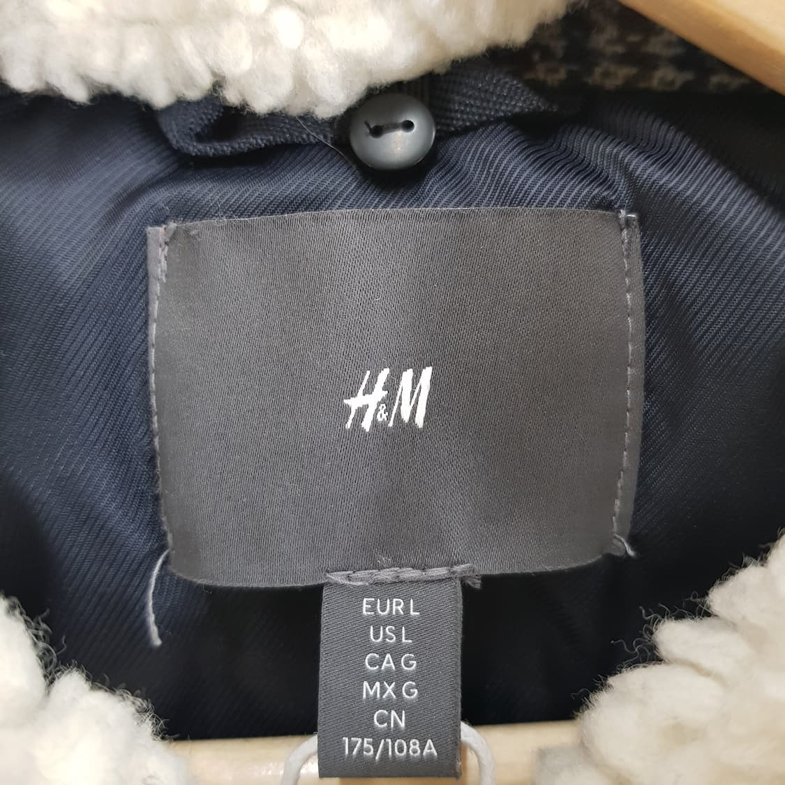 H&M 하운드체크 집업 점퍼 L 상품이미지3