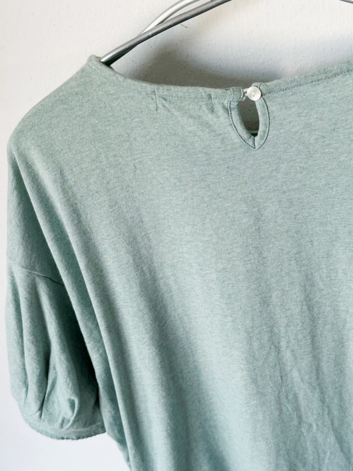 Cotton puff sleeve design pullover top 상품이미지5