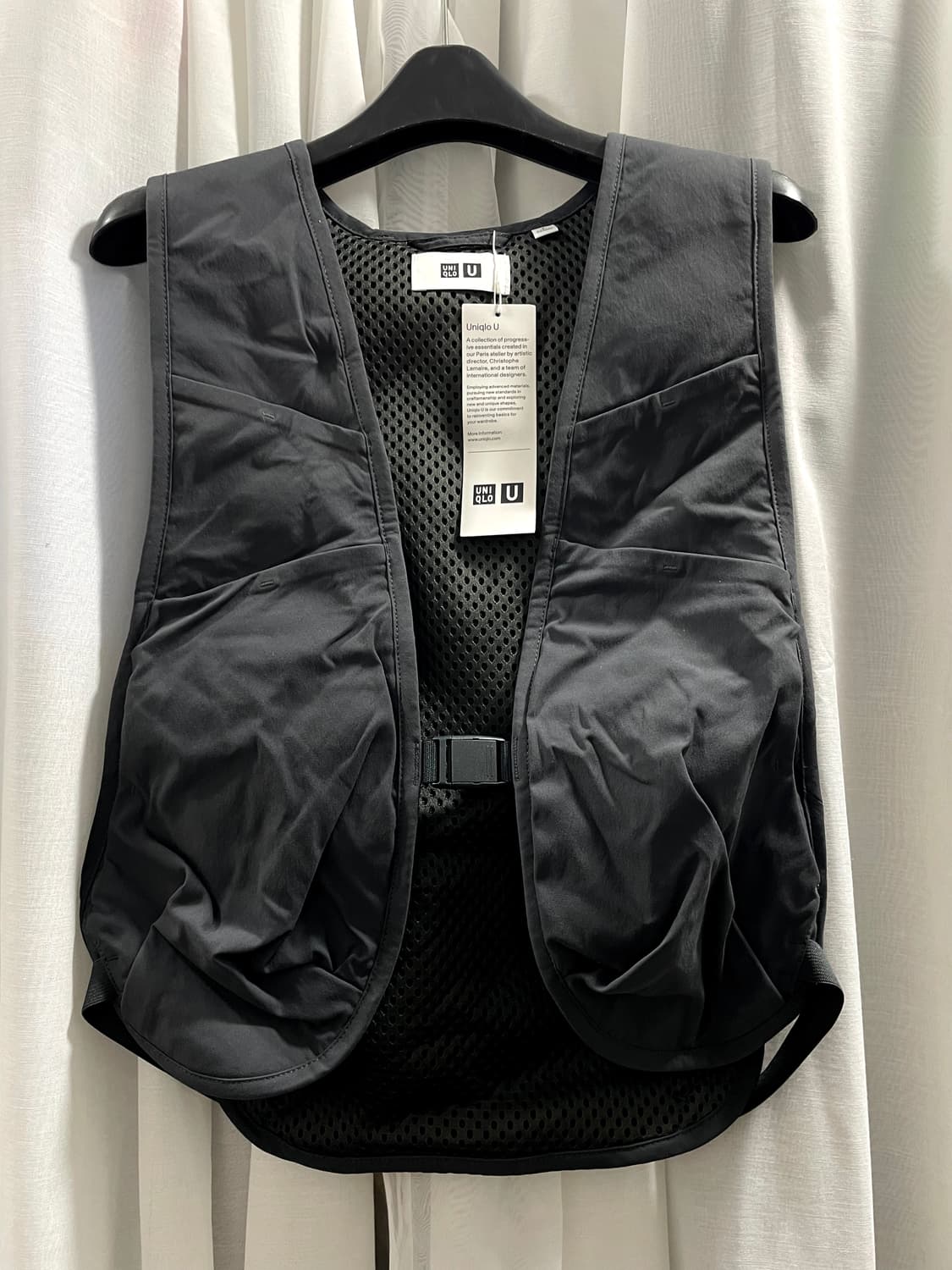 유니클로U/ 유틸리티 베스트 다크그레이/ S 상품이미지6