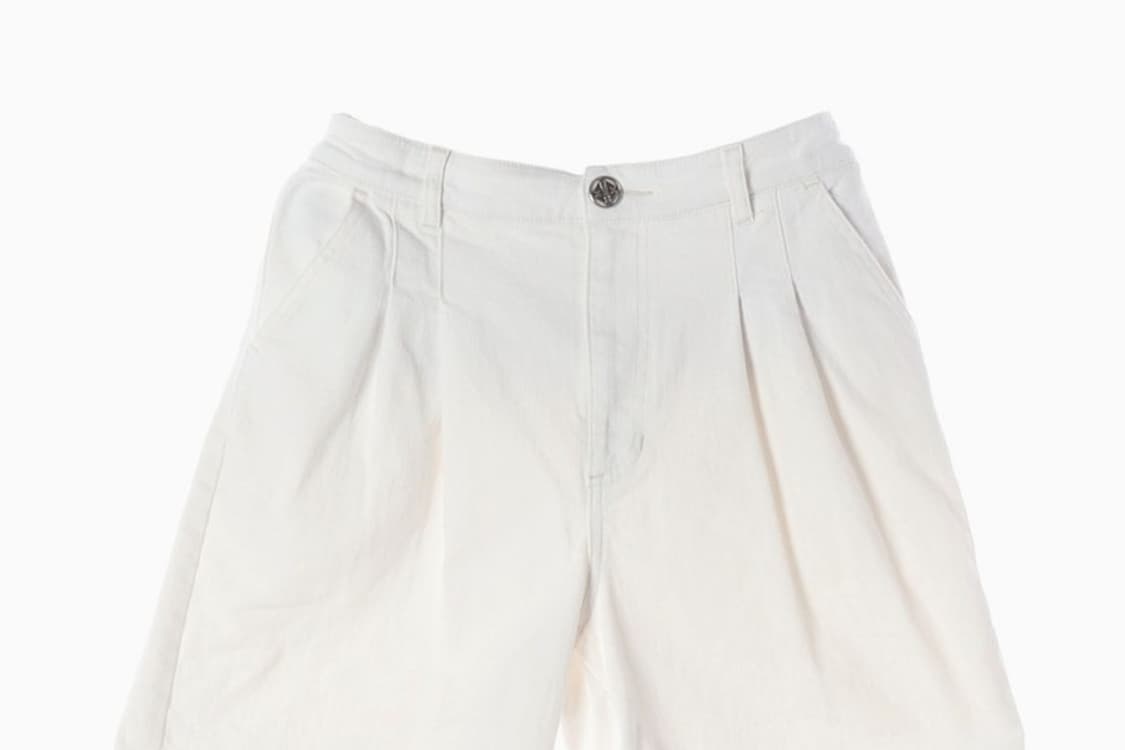 스틸베네통 화이트 투핀턱 코튼 쇼츠 42 상품이미지3