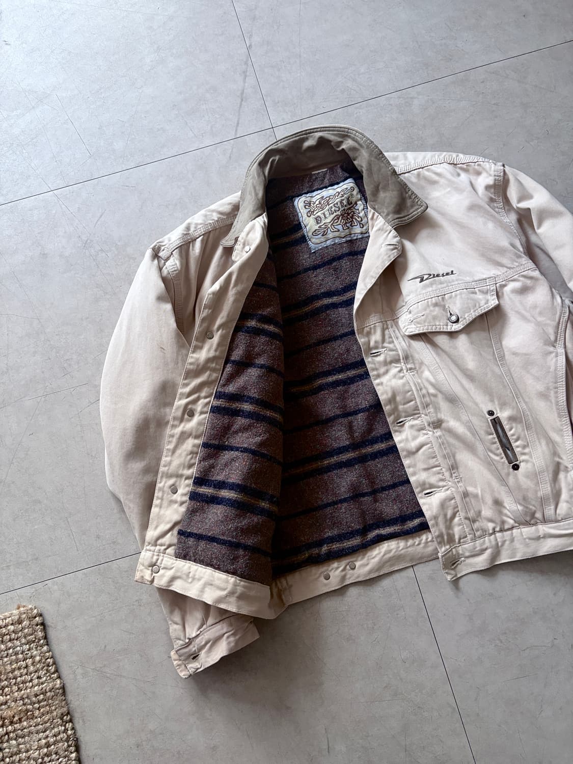 1990's DIESEL italy 울 블랭킷 트러커 상품이미지4